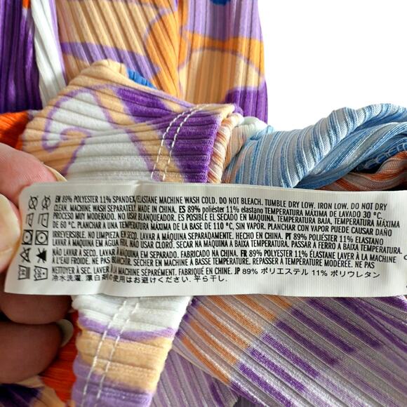 Forever 21 Bodycon Retro Swirl Psychedelic Dress SMALL SOFT! Adjustable Rave - Picture 9 of 9